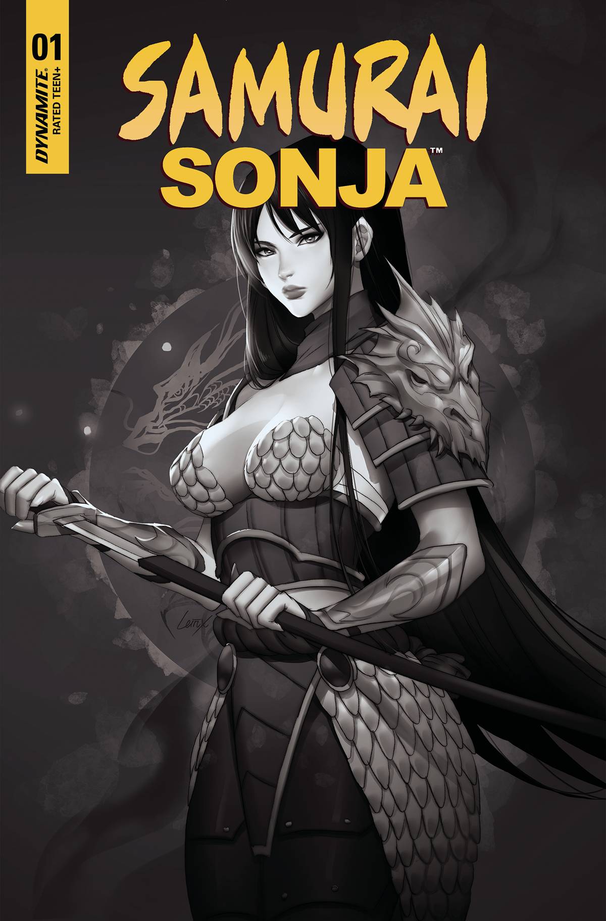 Samurai Sonja #1 H 1:20 Leirix Li B&W Variant (06/22/2022) Dynamite - Golden Apple Comics