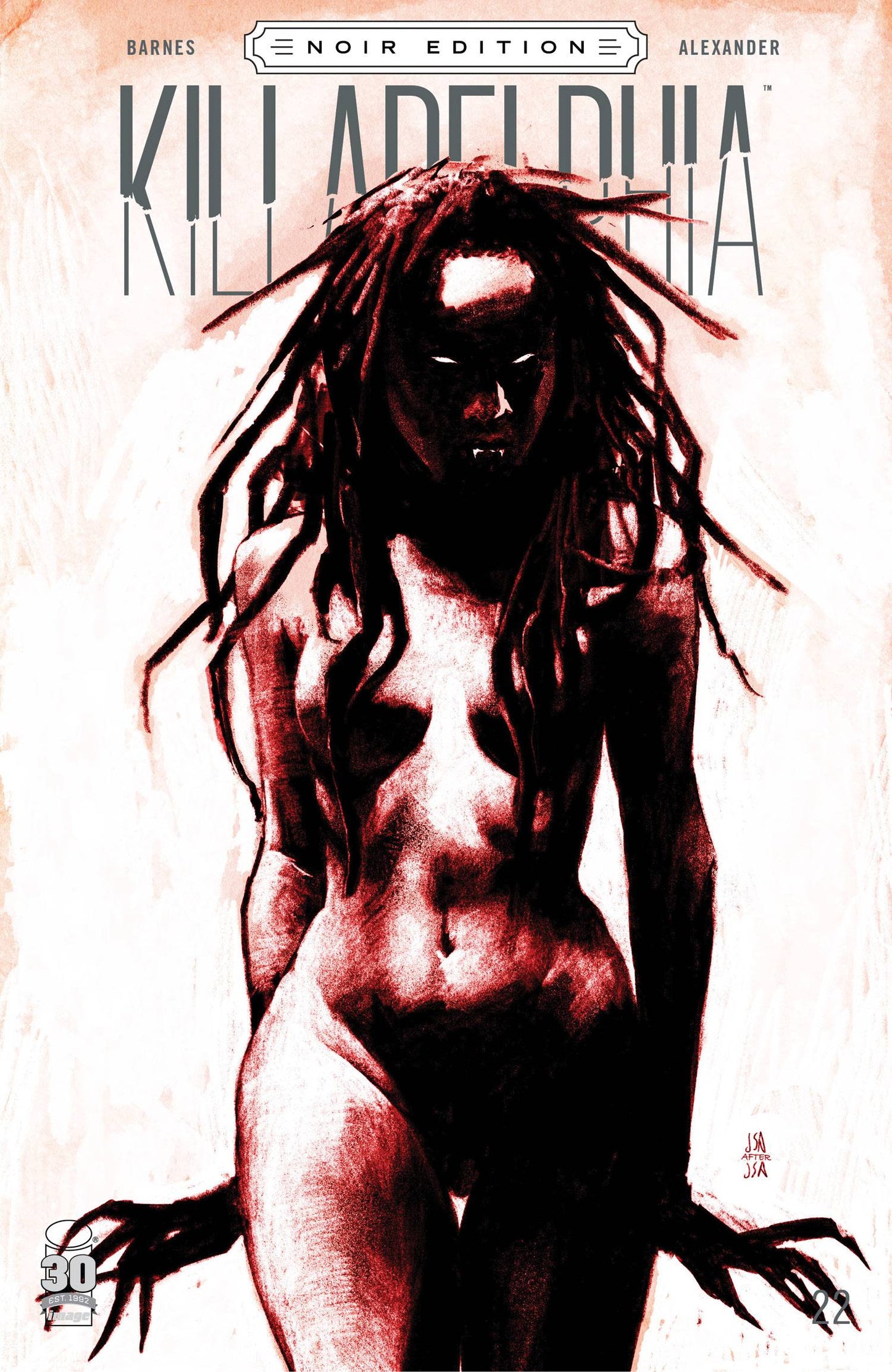 Killadelphia #22 C Jason Shawn Alexander BW Noir Ed Variant (Mr) (05/25/2022) Image - Golden Apple Comics