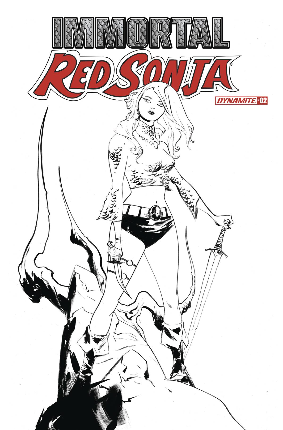 Immortal Red Sonja #1 V 1:11 FOC Jae Lee Sketch Variant (04/13/2022) Dynamite - Golden Apple Comics