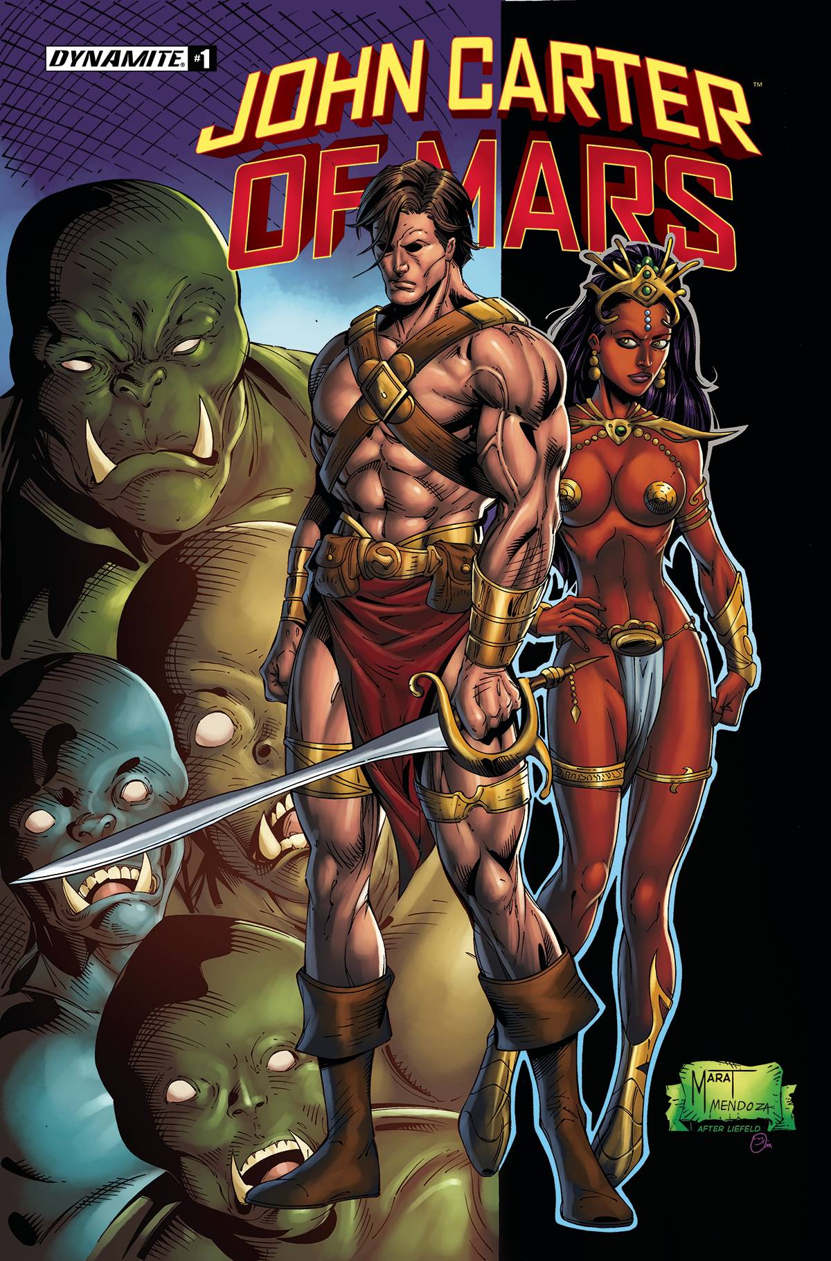John Carter Of Mars #1 Q Marat Mychaels Rob Liefeld Homage FOC Bonus Variant (04/20/2022) Dynamite - Golden Apple Comics