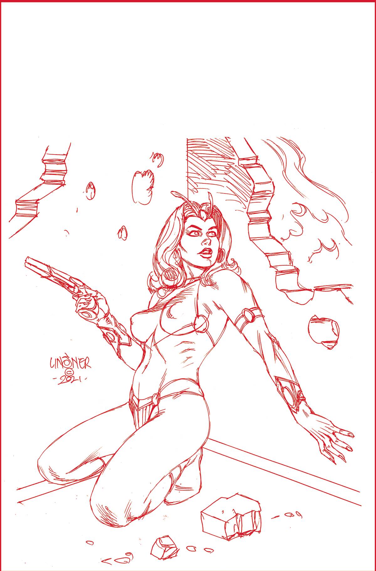 John Carter Of Mars #1 W 1:15 Joseph Michael Linsner Martian Red FOC Bonus Variant (04/20/2022) Dynamite - Golden Apple Comics