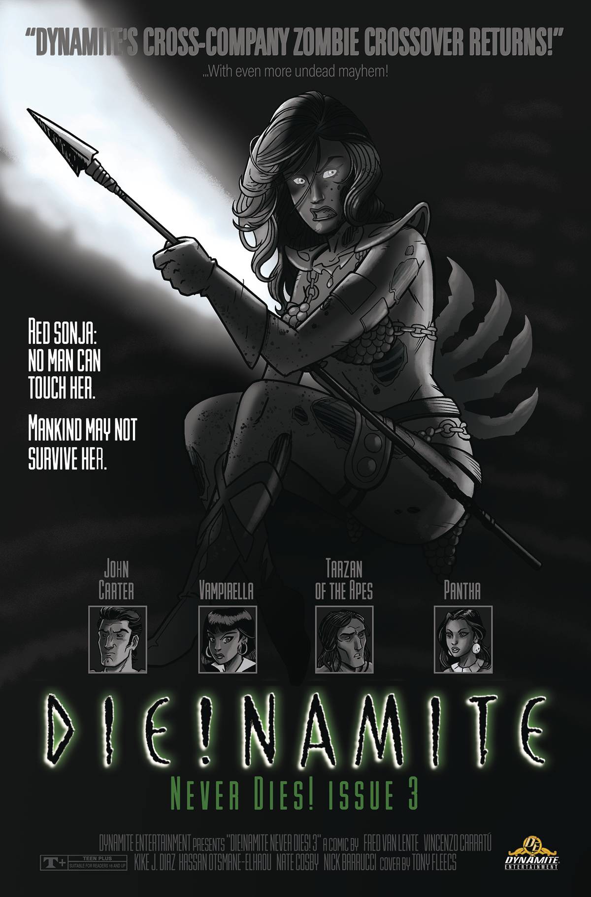 Die!Namite Never Dies #3 P 1:11 Tony Fleecs Movie Poster Homage B&W FOC Bonus Variant (C: 0-1-2) (05/04/2022) Dynamite - Golden Apple Comics