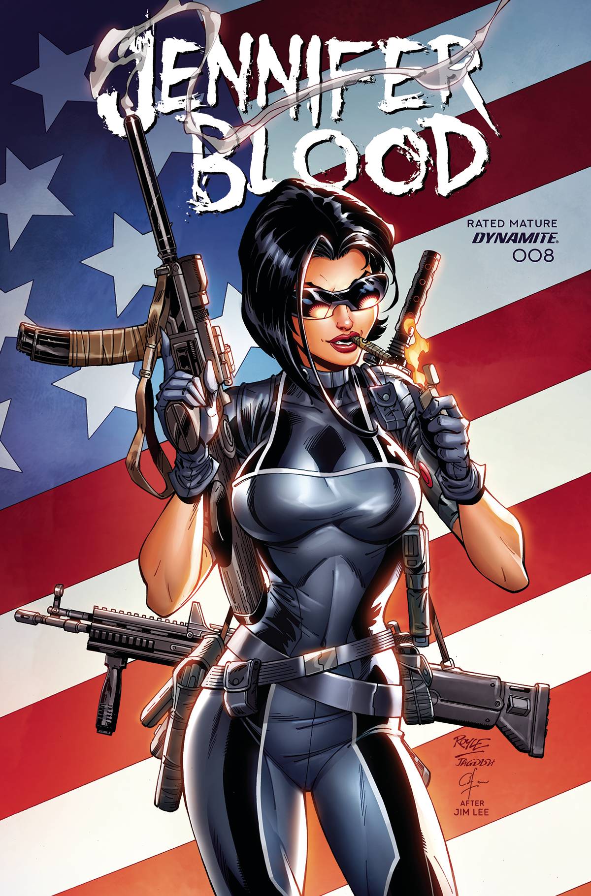 Jennifer Blood #8 L John Royle Jim Lee Homage FOC Bonus Variant (Mr) (05/18/2022) Dynamite - Golden Apple Comics