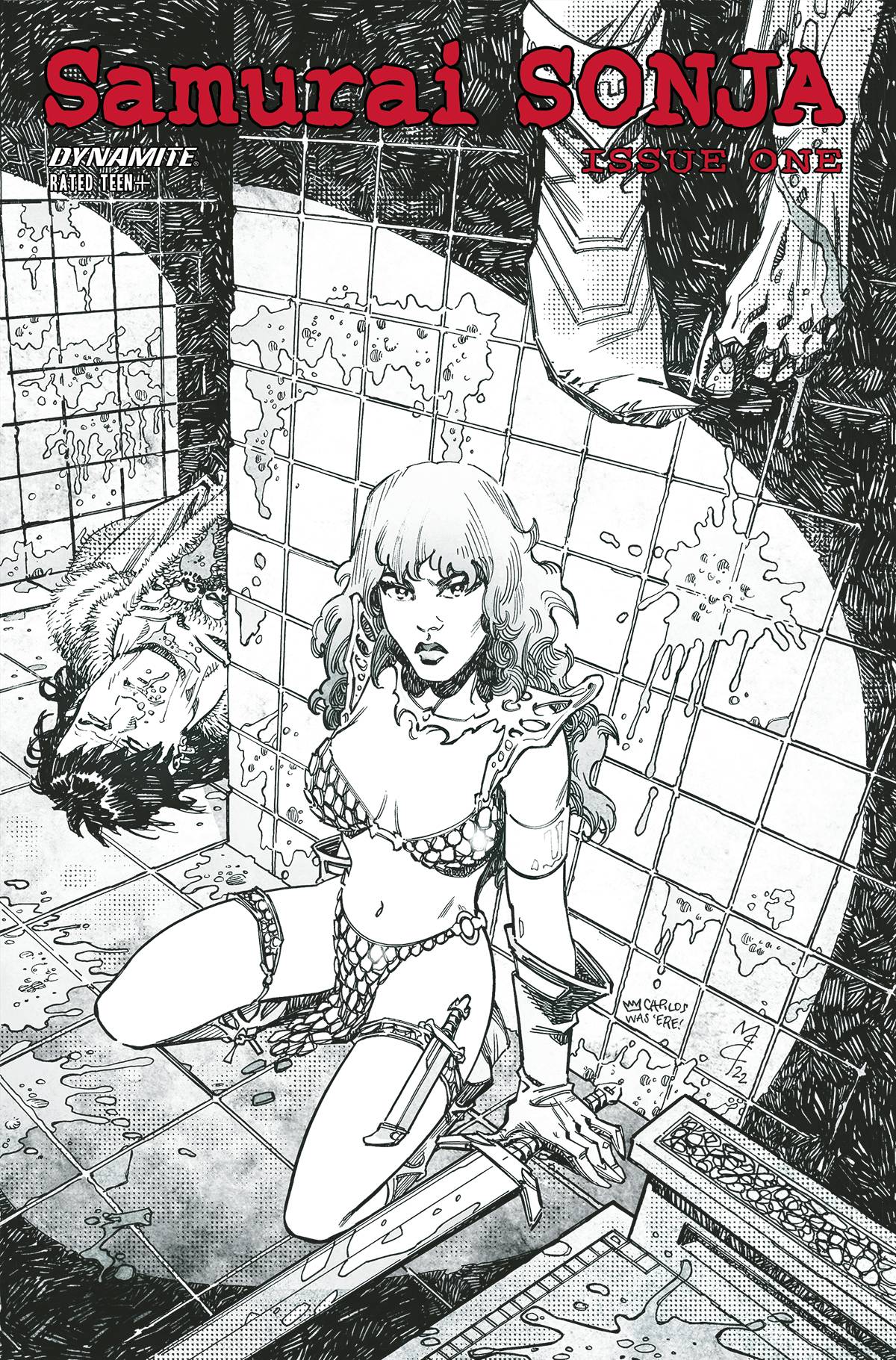 Samurai Sonja #1 U 1:10 John McCrea Boys Homage B&W FOC Bonus Variant (06/22/2022) Dynamite - Golden Apple Comics