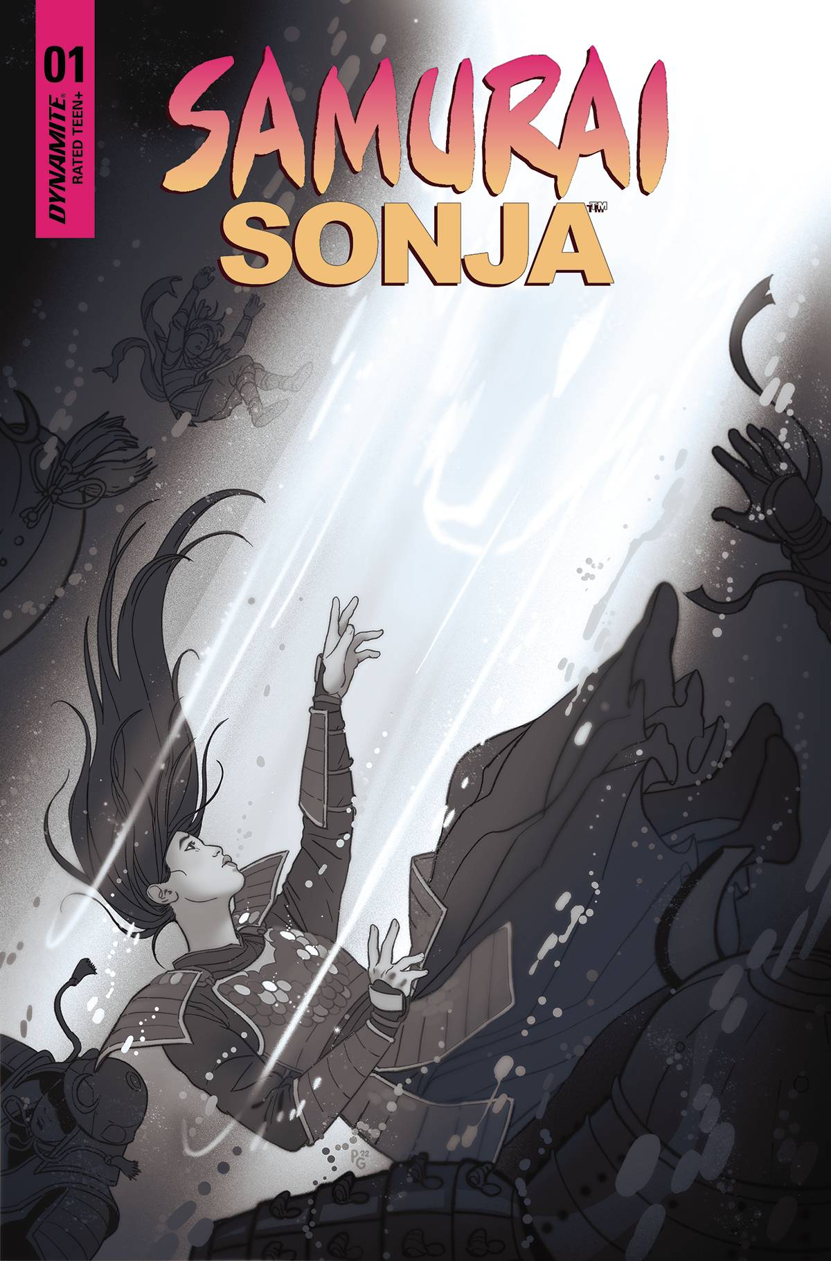 Samurai Sonja #1 W 1:10 Ganucheau B&W FOC Bonus Variant (06/22/2022) Dynamite - Golden Apple Comics