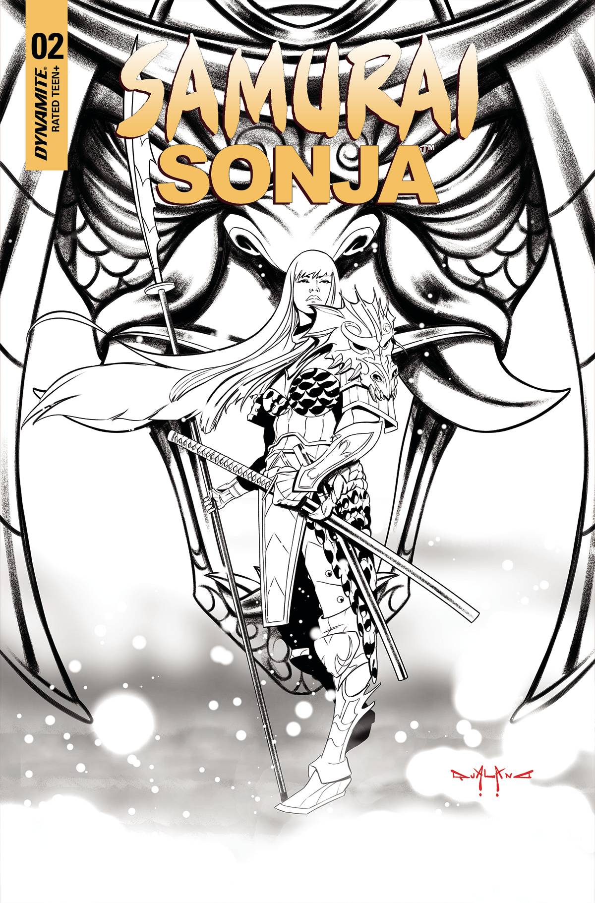 Samurai Sonja #2 P 1:10 Pasquale Qualano B&W FOC Bonus Variant (07/20/2022) Dynamite
