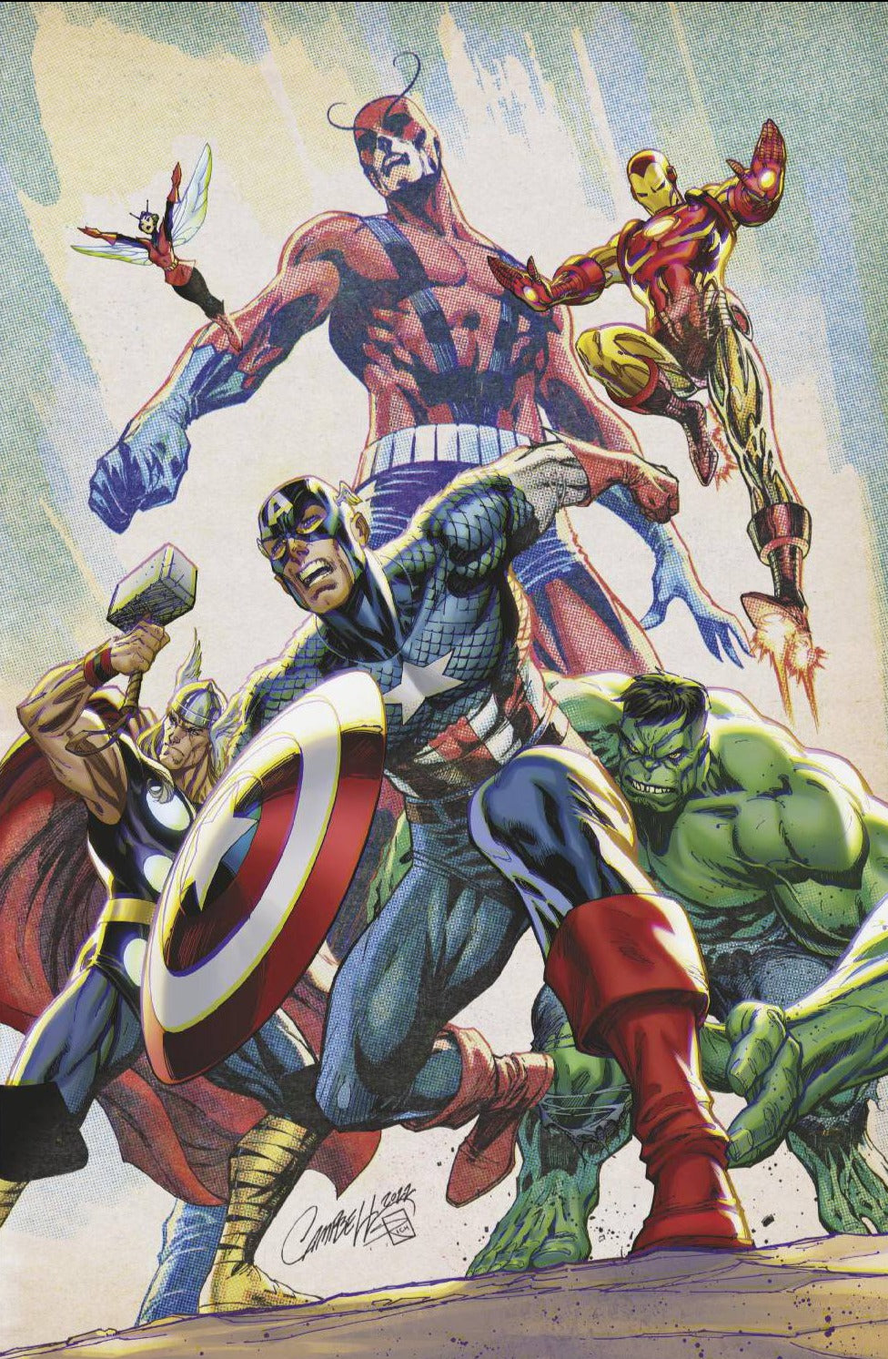 Avengers Assemble Alpha #1 E 1:100 J Scott Campbell Virgin Anniversary Variant (11/30/2022) Marvel