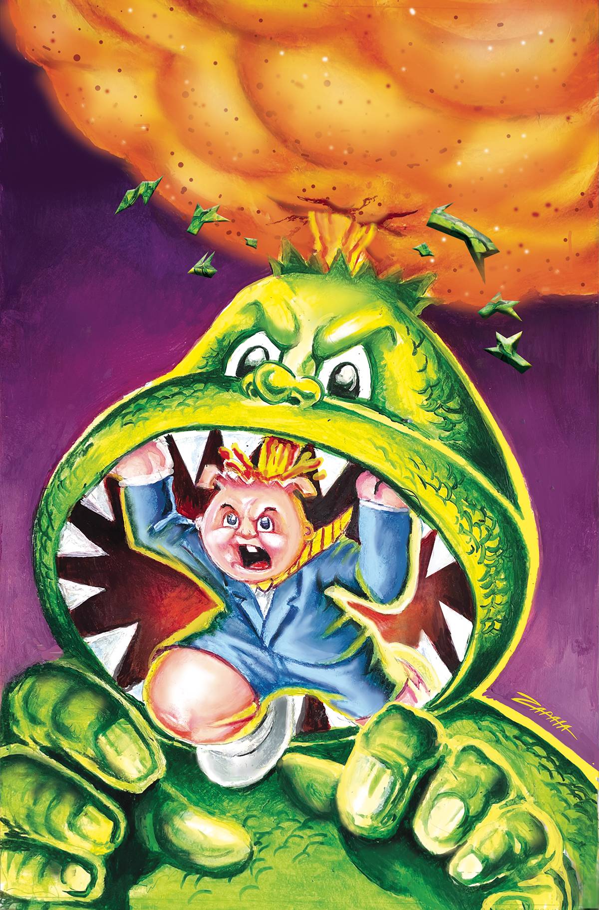 Garbage outlet pail kids Jeff zapata painting