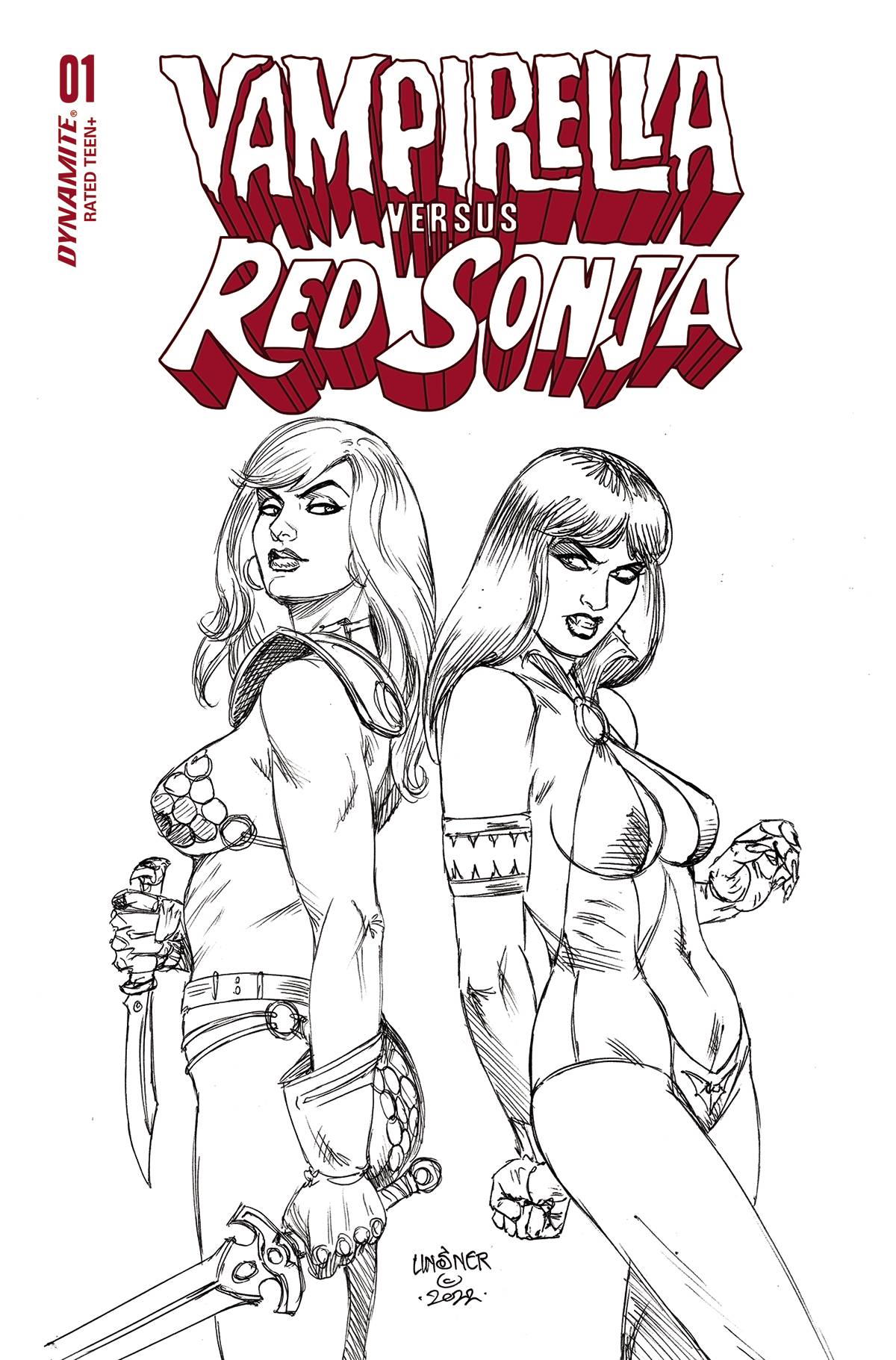 VAMPIRELLA VS RED SONJA #1 W 1:10 LINSNER LI Variant (11/02/2022) Dynamite