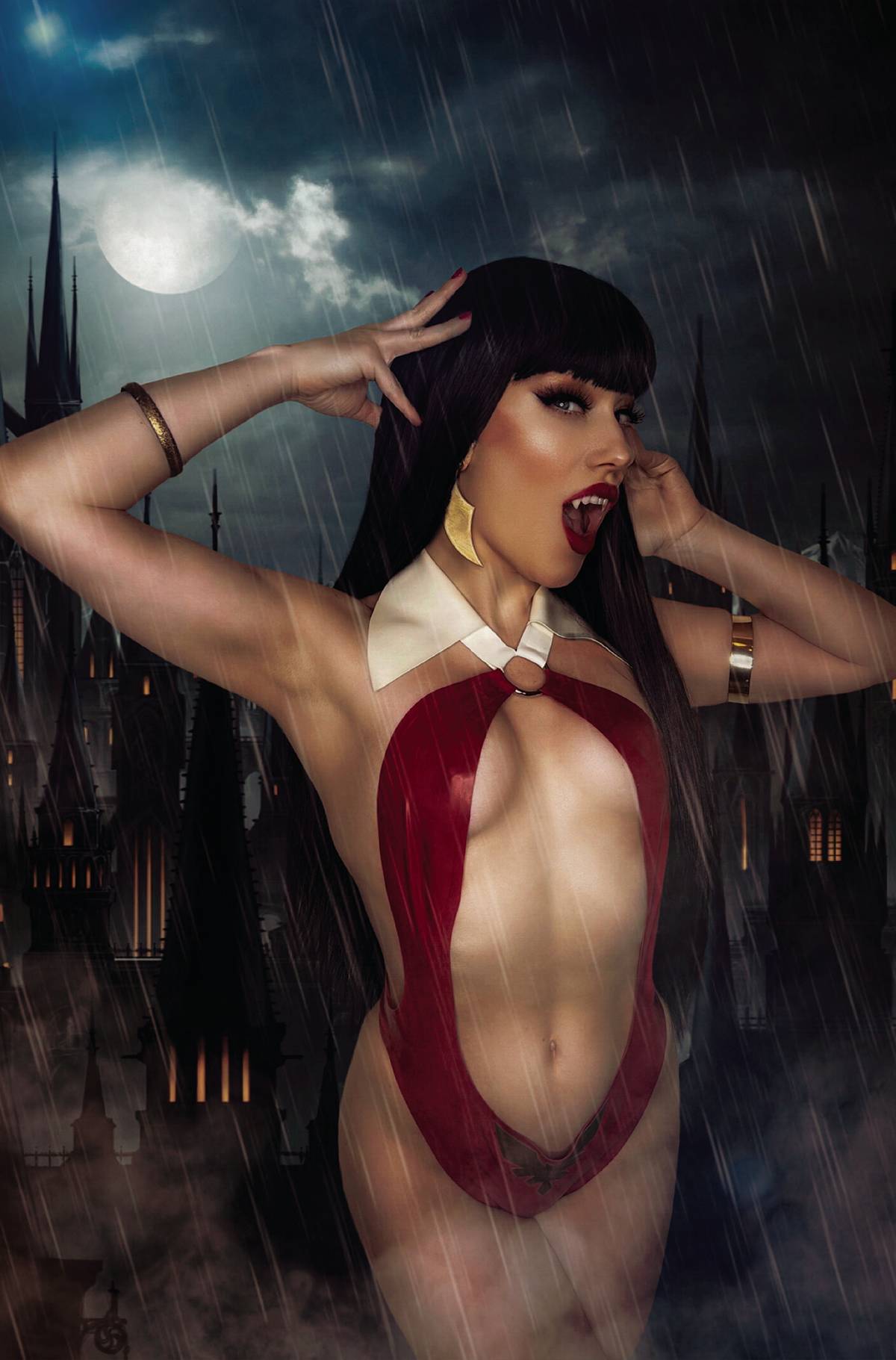 Vampirella Year One #4 P 1:7 Cosplay Virgin Variant (11/30/2022) Dynamite