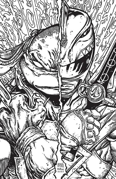 Mmpr Tmnt Ii #3 (Of 5) F 1:25 Kevin Eastman Variant Teenage Mutant Ninja Turtles Power Rangers (02/22/2023) Boom - Golden Apple Comics