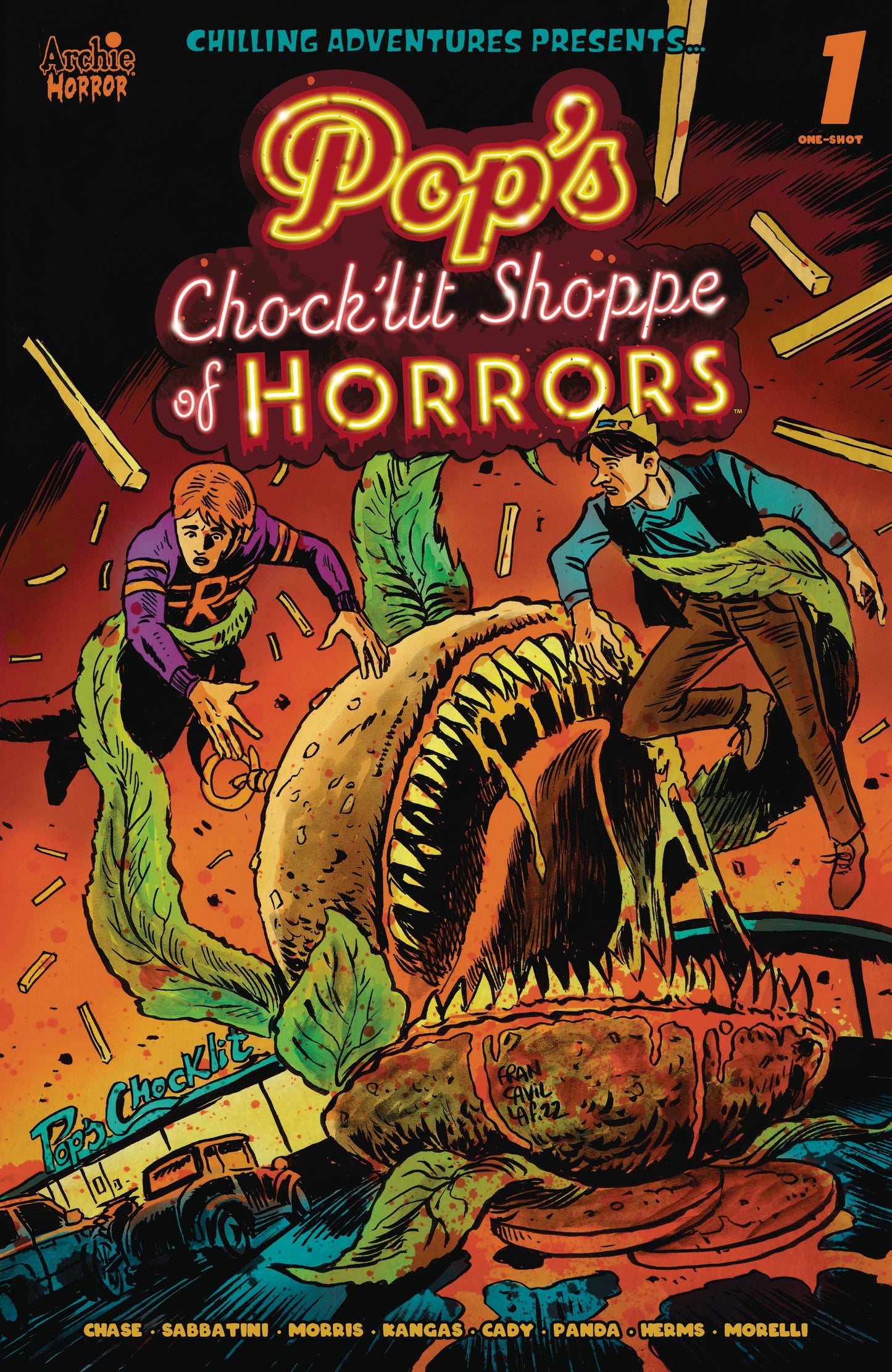 Pops Chocklit Shoppe Of Horrors Oneshot B Francesco Francavilla Signed 3x Ryan Cady Amy Chase Jordan Morris (03/22/2023) Archie