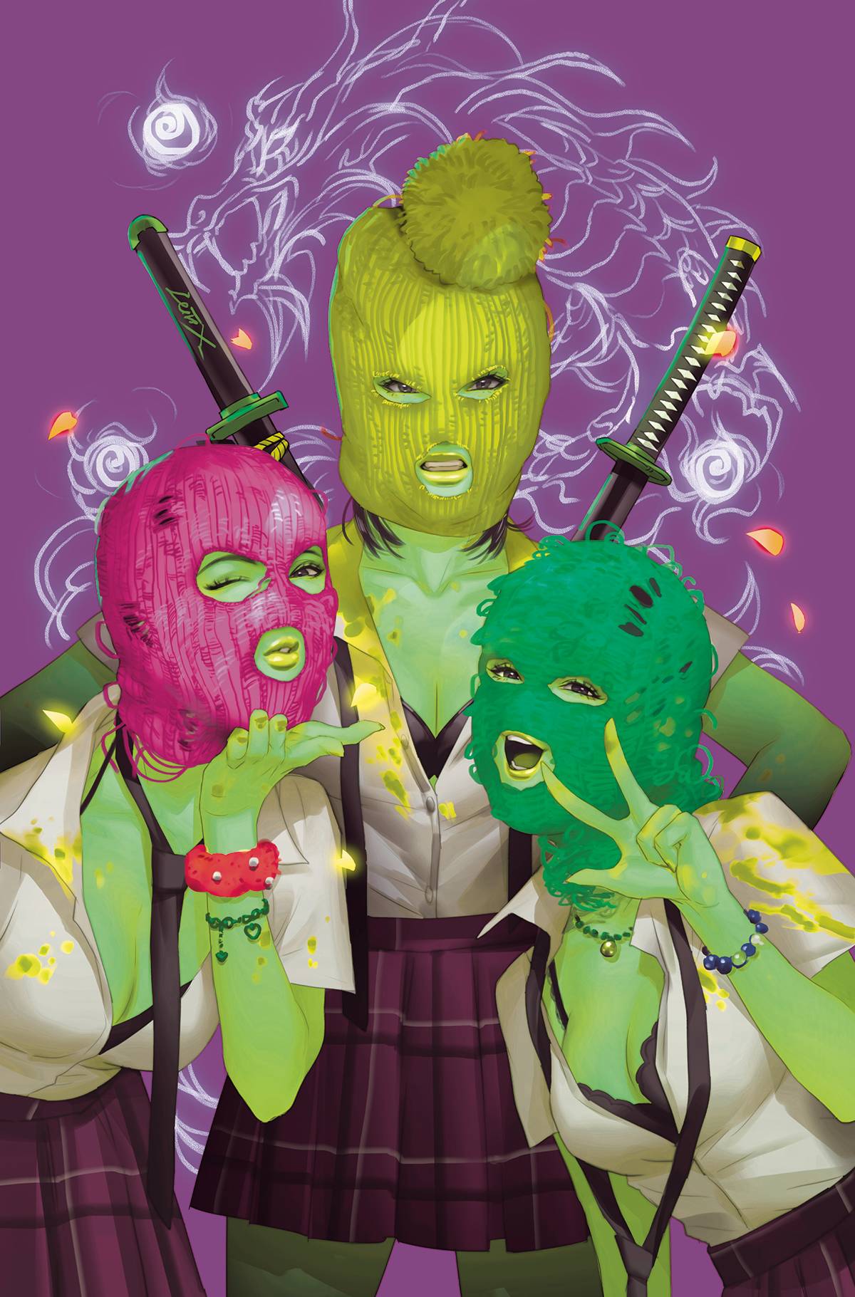 Ninjettes #4 K 1:7 Foc Leirix Li Ultraviolet Virgin Variant (12/28/2022) Dynamite