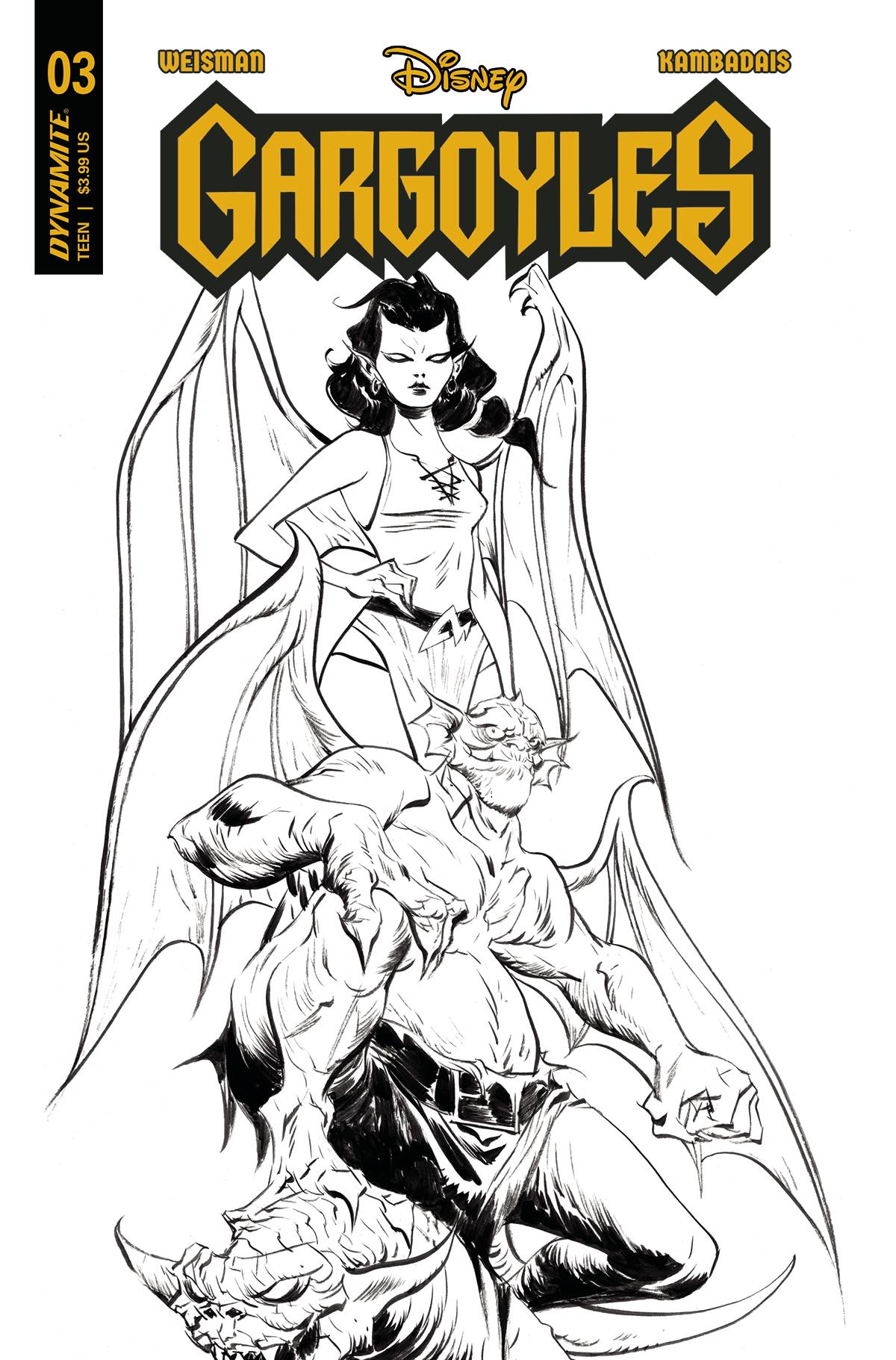 Gargoyles #3 Y 1:10 Foc Jae Lee Line Art Variant (02/22/2023) Dynamite