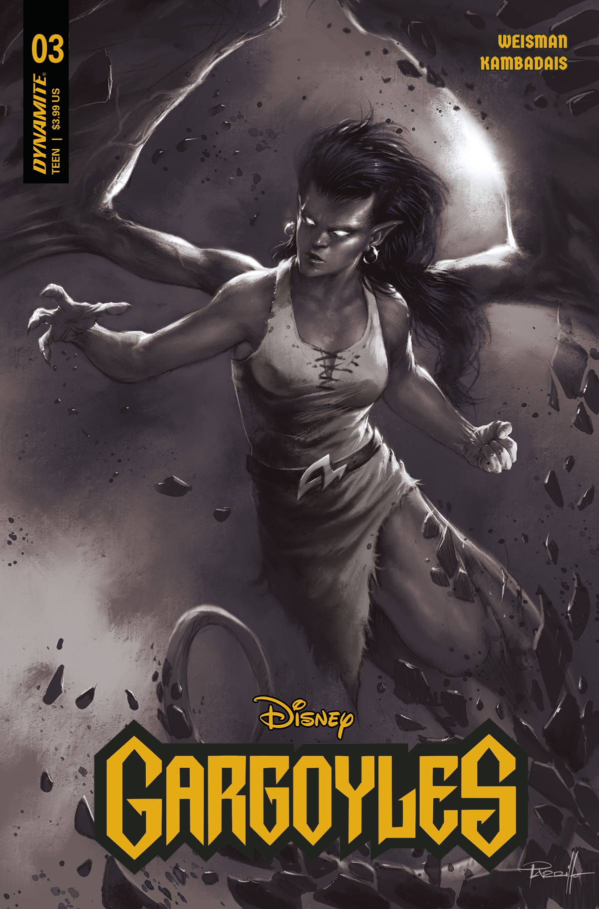 Gargoyles #3 Z 1:10 Foc Lucio Parrillo B&W Variant (02/22/2023) Dynamite