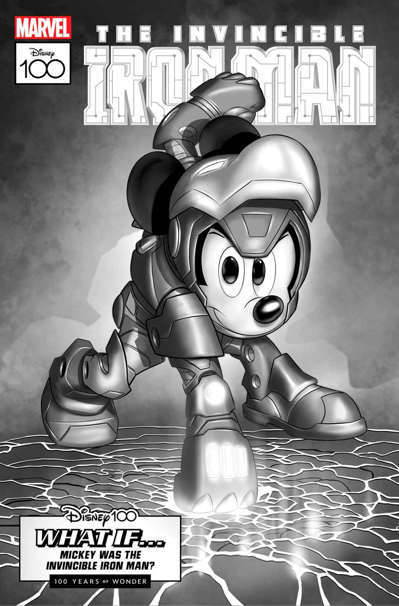 Amazing Spider-Man #27 F 1:100 Claudio Sciarrone Disney 100 B&W Variant (06/14/2023) Marvel