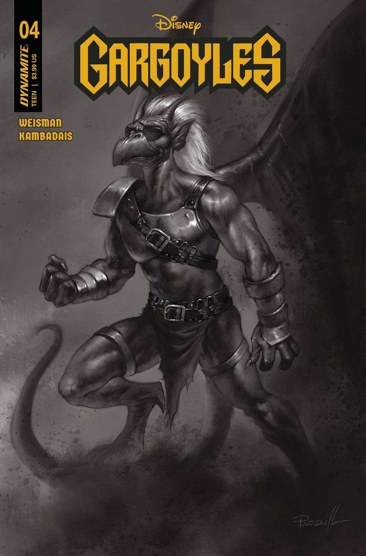 Gargoyles #4 X 1:10 Foc Lucio Parrillo B&W Variant (03/22/2023) Dynamite