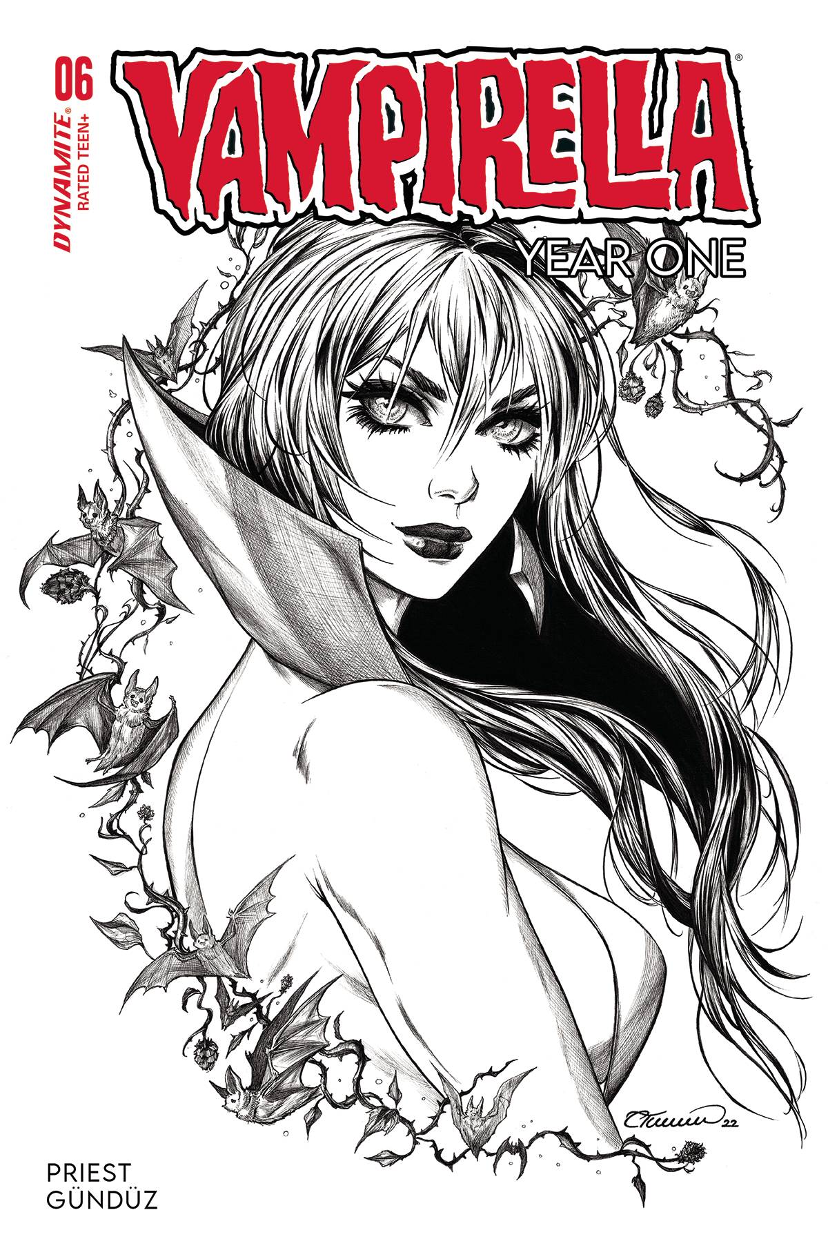 Vampirella Year One #6 U 1:7 Foc Collette Turner Line Art Variant (03/29/2023) Dynamite - Golden Apple Comics