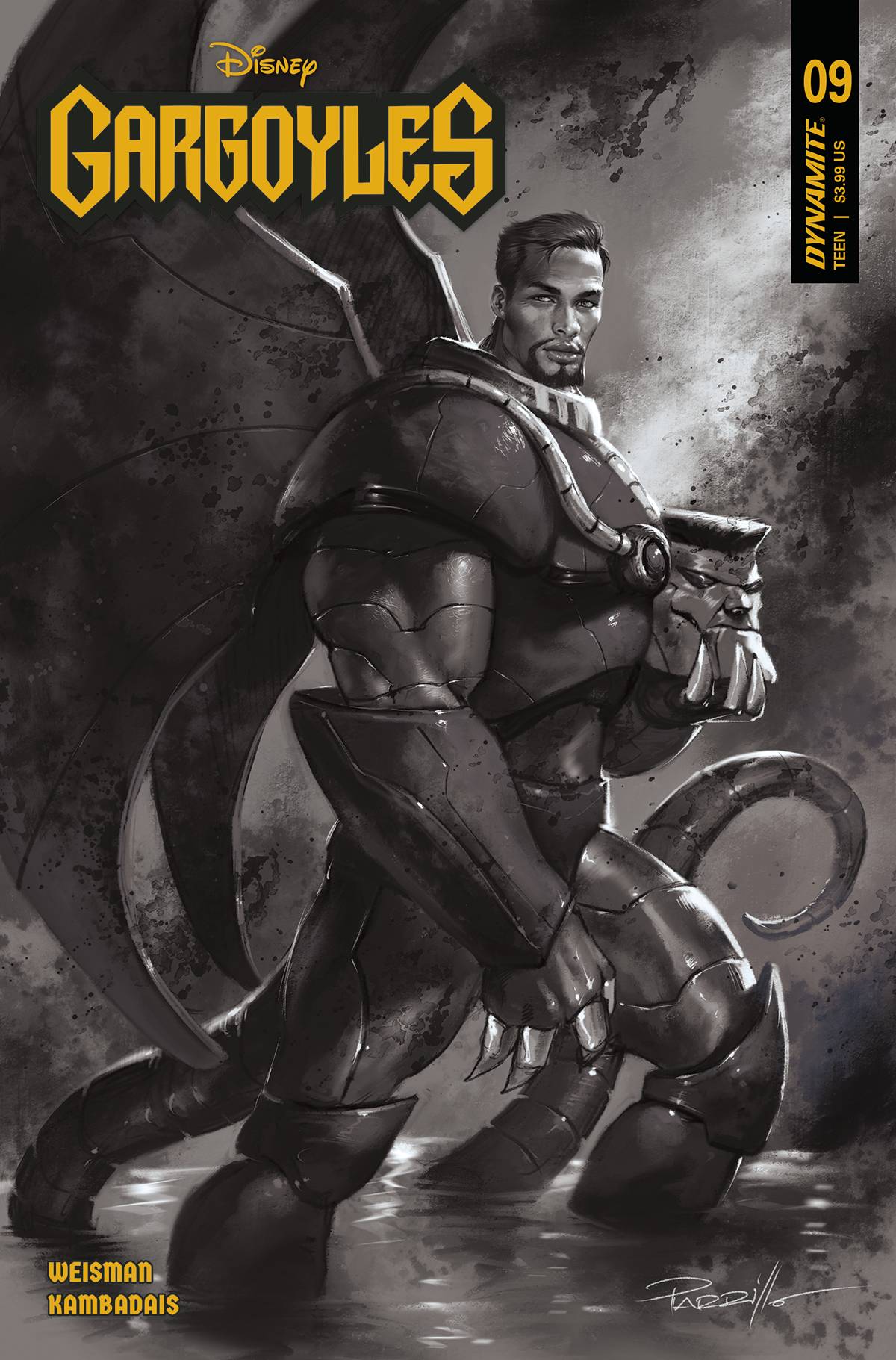 Gargoyles #9 U 1:10 Foc Lucio Parrillo B&W Variant (09/13/2023) Dynamite - Golden Apple Comics