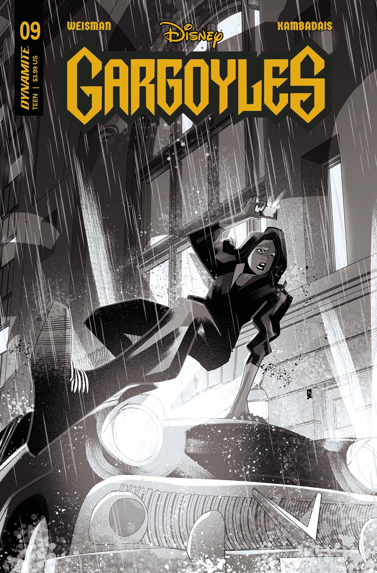 Gargoyles #9 V 1:10 Foc George Kambadais B&W Variant (09/13/2023) Dynamite - Golden Apple Comics