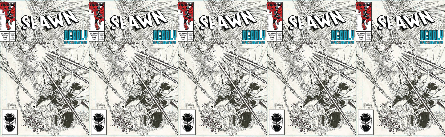 SPAWN #298 C B&W Todd MCFARLANE Amazing Spider-Man 298 Homage Variant (06/26/2019) IMAGE