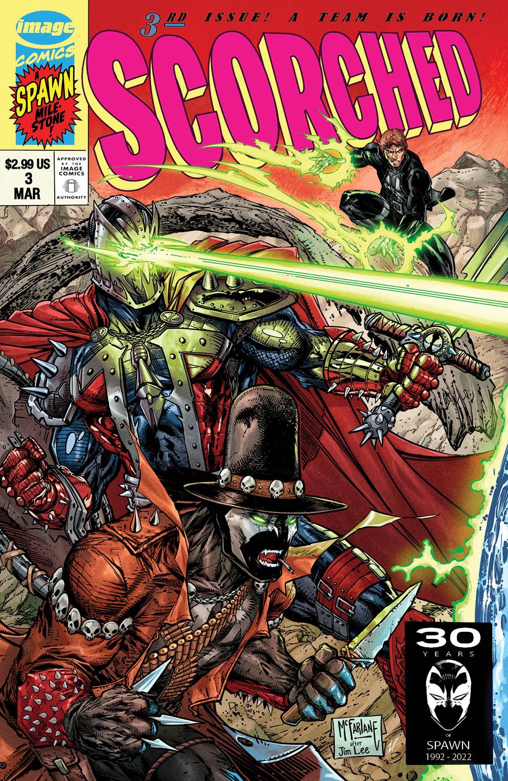 Spawn Scorched #3 B Todd Mcfarlane X-Men 1 Homage Variant (03/16/2022)
