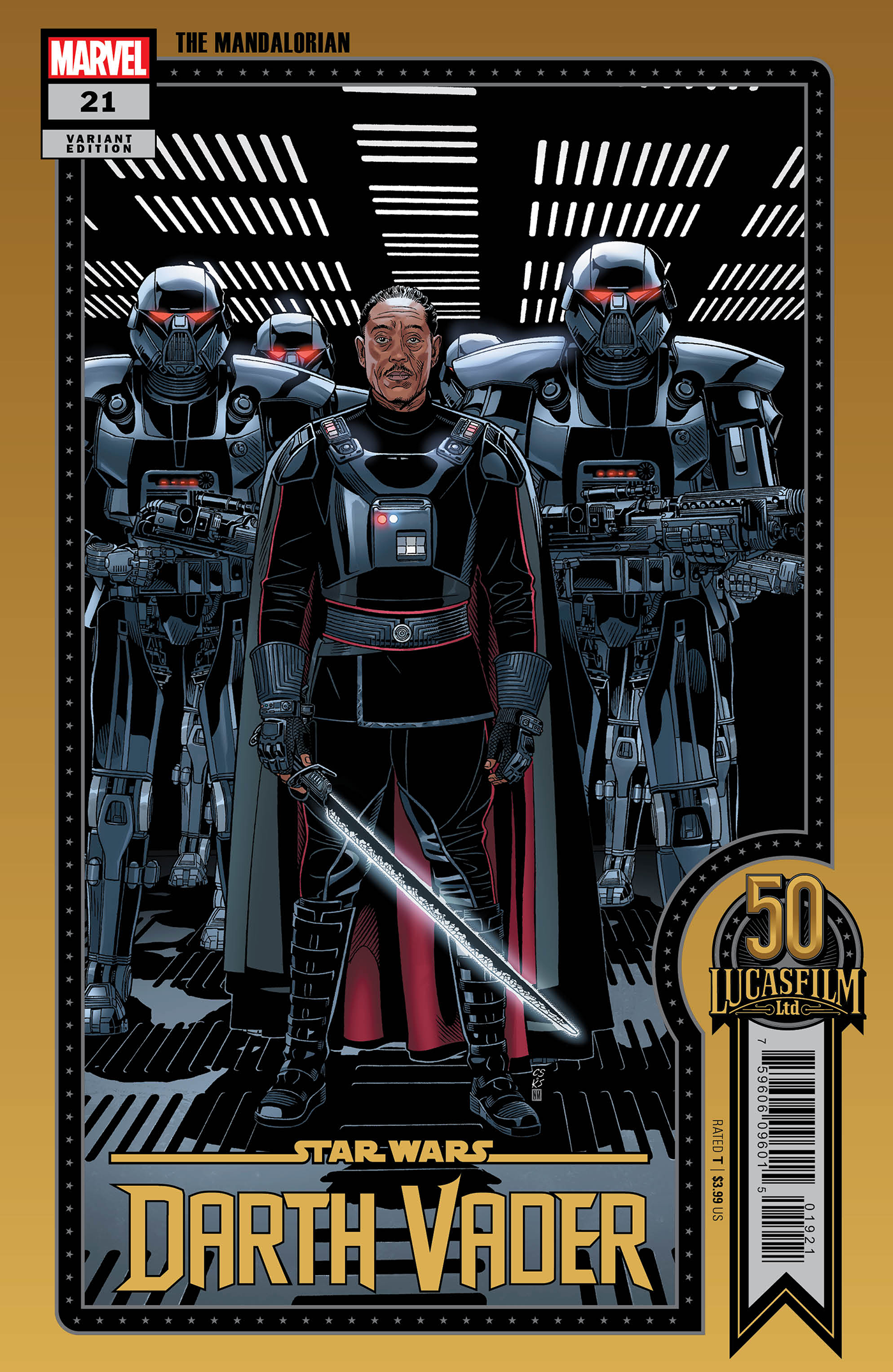Star Wars Darth Vader #21 B Chris Sprouse Lucasfilm 50Th Variant Moff Gideon (03/23/2022) Marvel - Golden Apple Comics