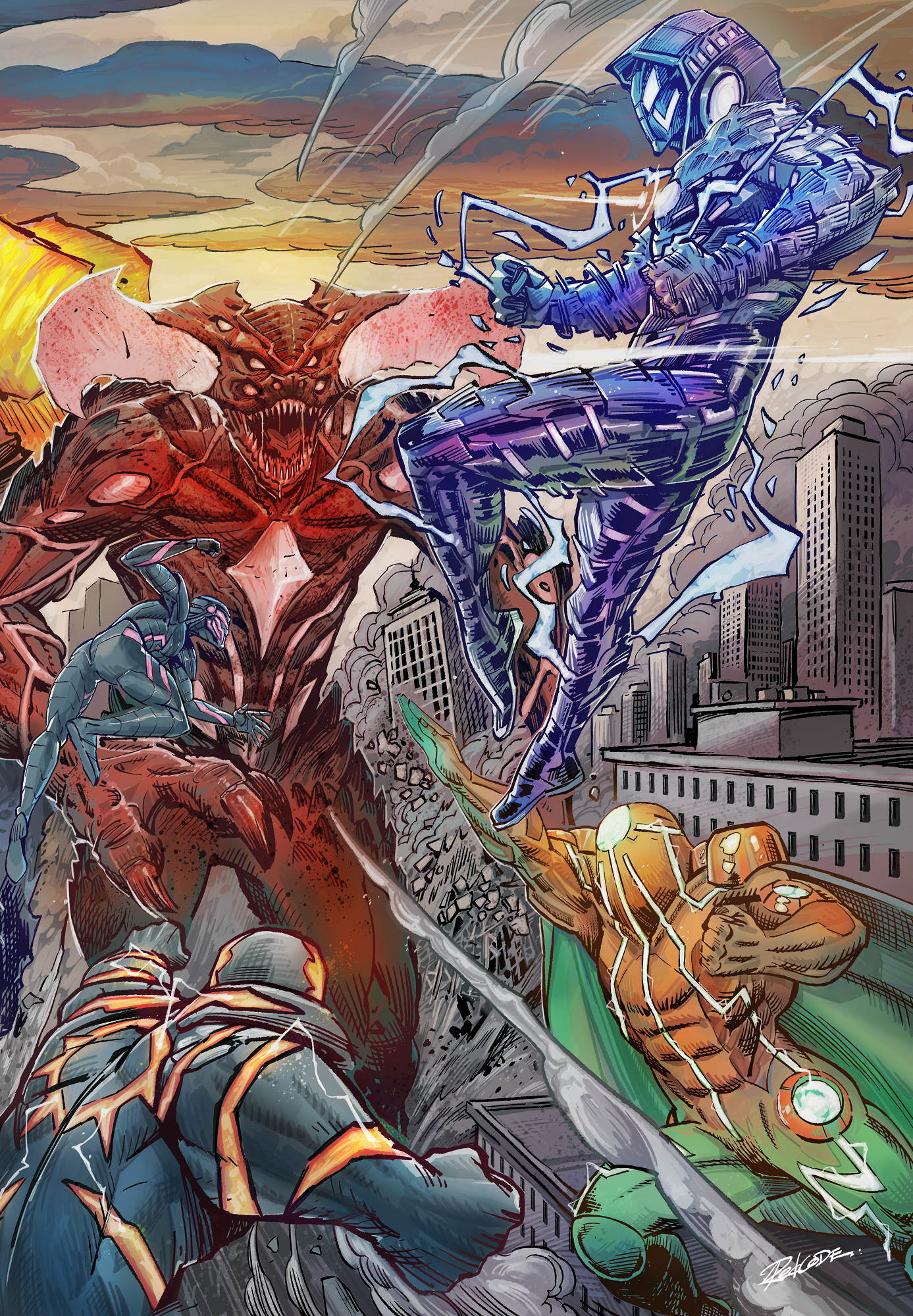 We Live Age Of Palladions #1 Redcode Black White Connecting Set 2 Variant (03/09/2022) Aftershock