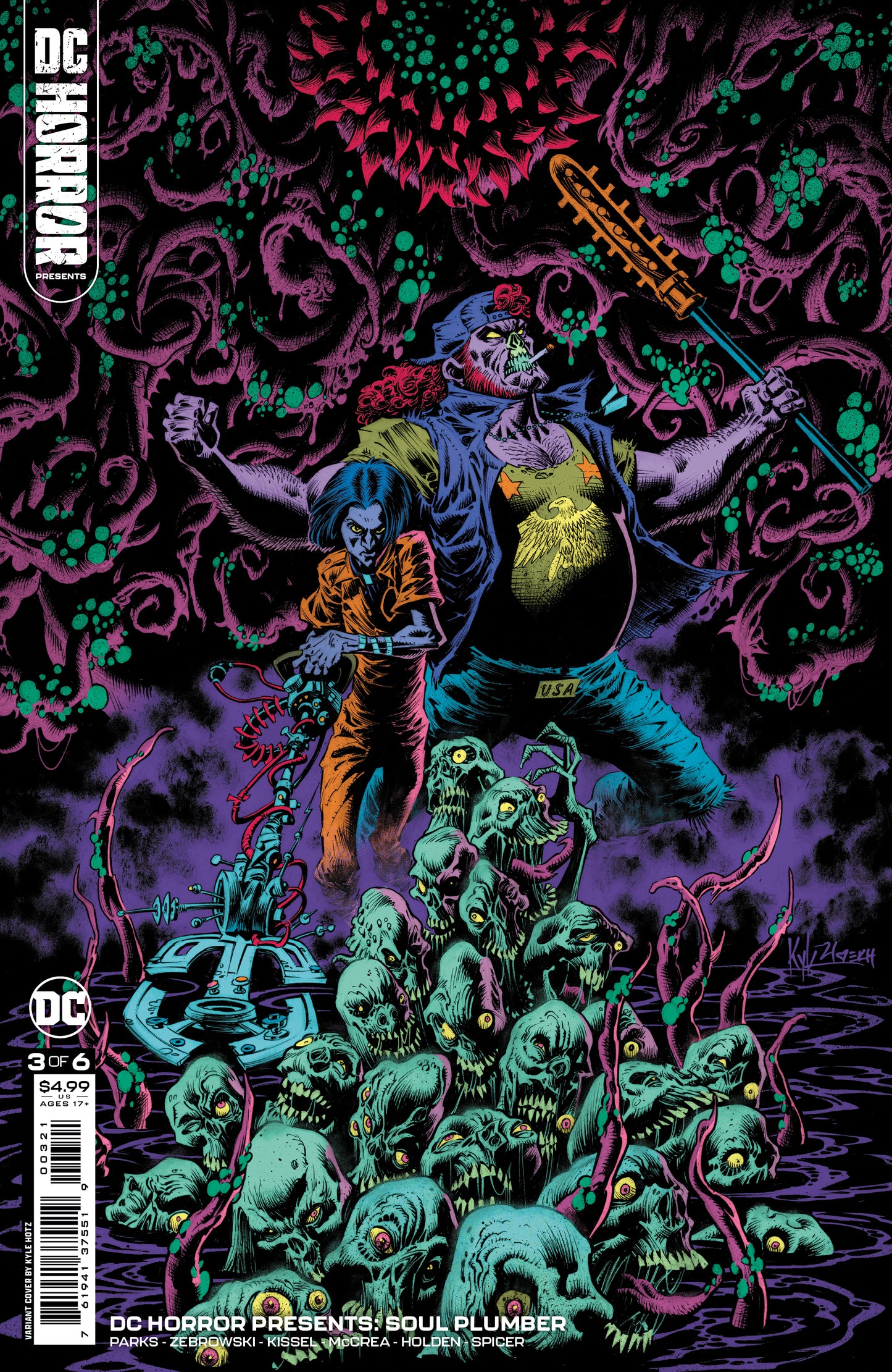 Dc Horror Presents Soul Plumber #3 (Of 6) B Kyle Hotz Card Stock Variant (Mr) (12/07/2021) Dc - Golden Apple Comics