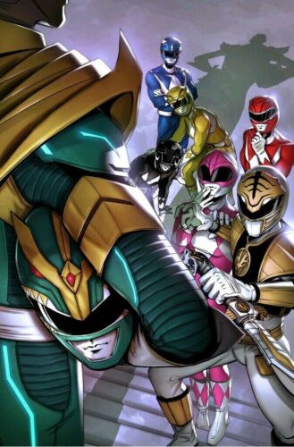 MIGHTY MORPHIN #4 BOOM 2021 ANDRES LABRADA VIRGIN Green Power Ranger VARIANT - Golden Apple Comics