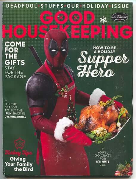 Good Housekeeping Magazine December 2017 Deadpool 2 Movie Variant Edition