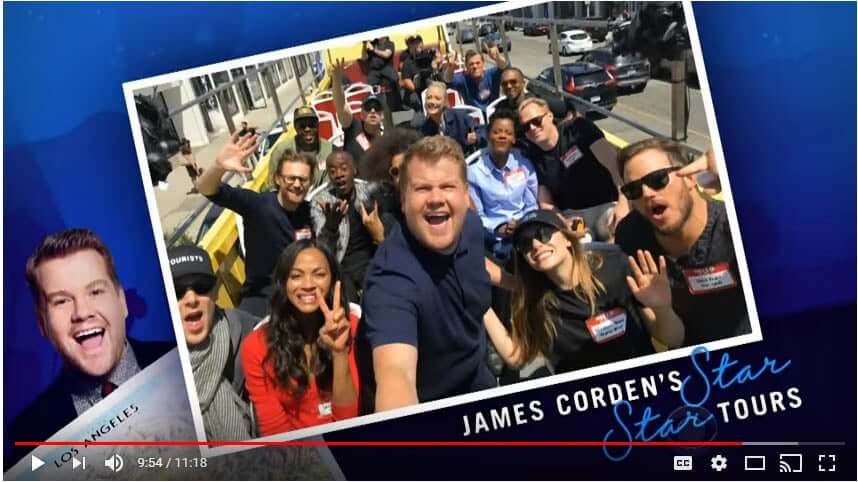 Late Late Show Cast Of Avengers Infinity War Star Tours Visits Golden Apple Comics Los Angeles