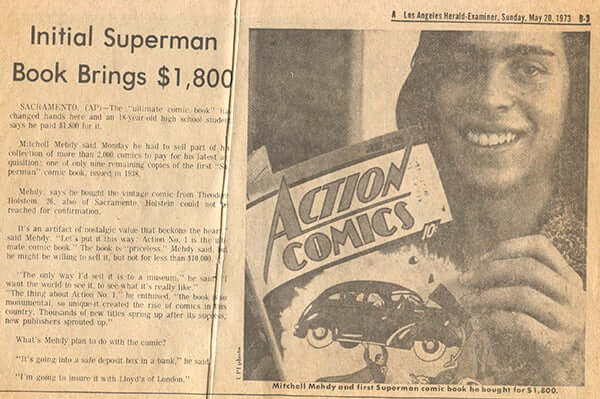 Action Comics 1 Sells For $1800!