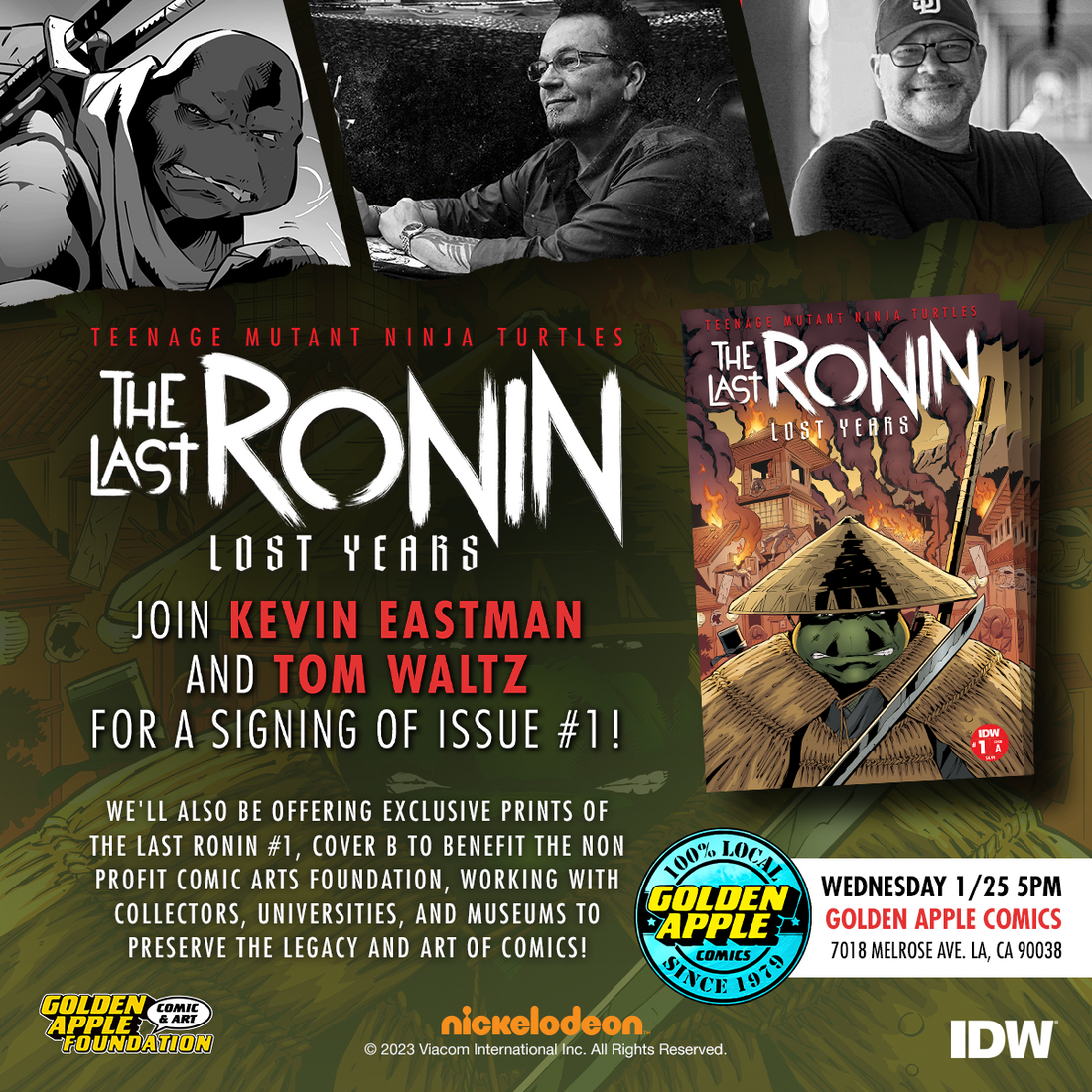 TMNT The Last Ronin IDW Signing with Kevin Eastman and Tom Waltz