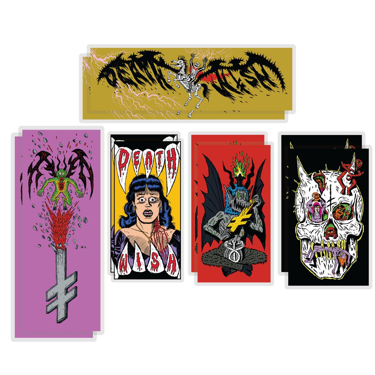 DEATHWISH Skateboards Exorcism Failed 5x Sticker Pack