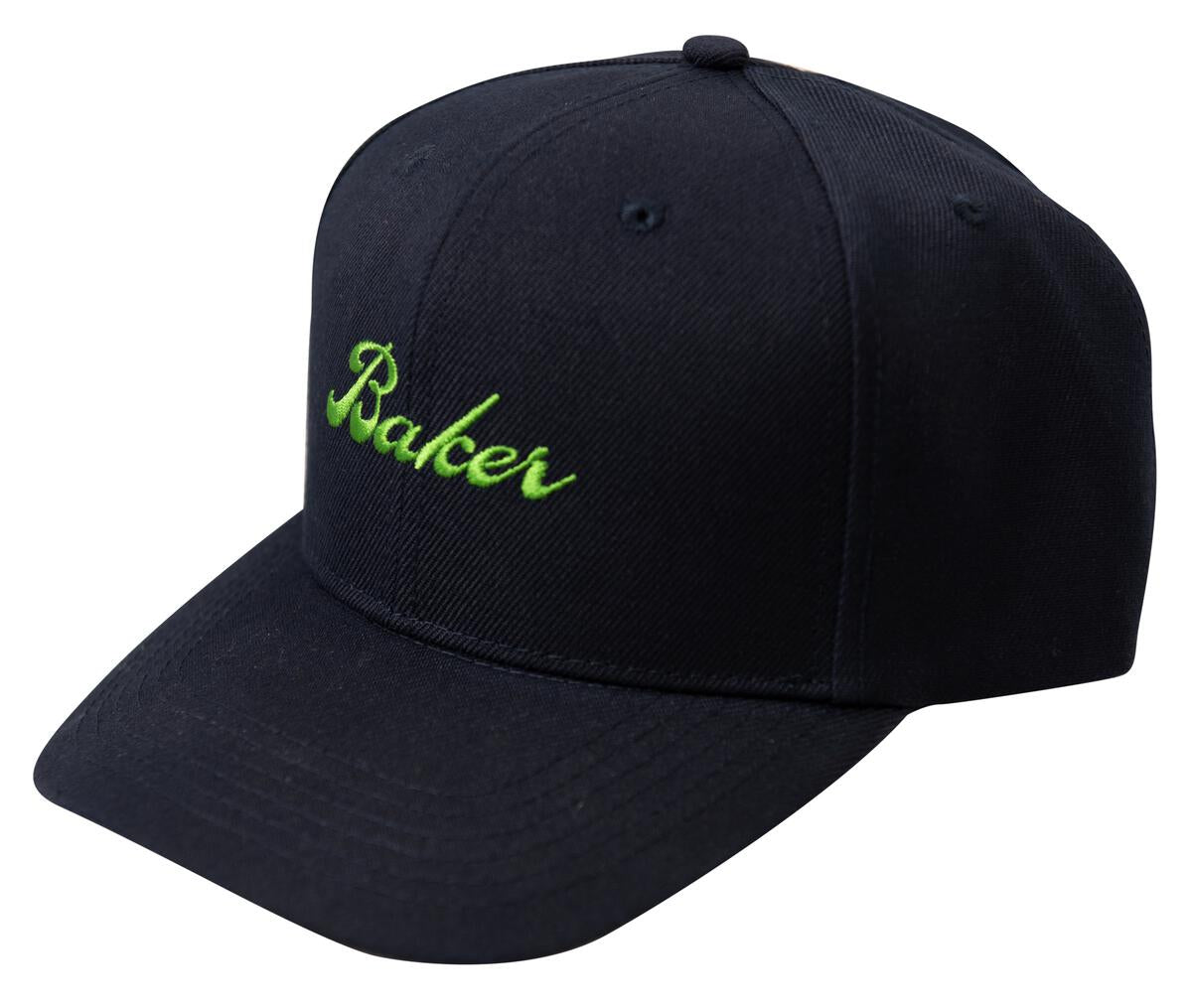 BAKER "CURSIVE" Navy Snapback Hat