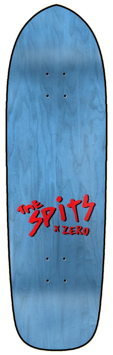 ZERO X SPITS MISFITS "SCHOOLS OUT" 9.25" PUNK POINT SKATEBOARD DECK