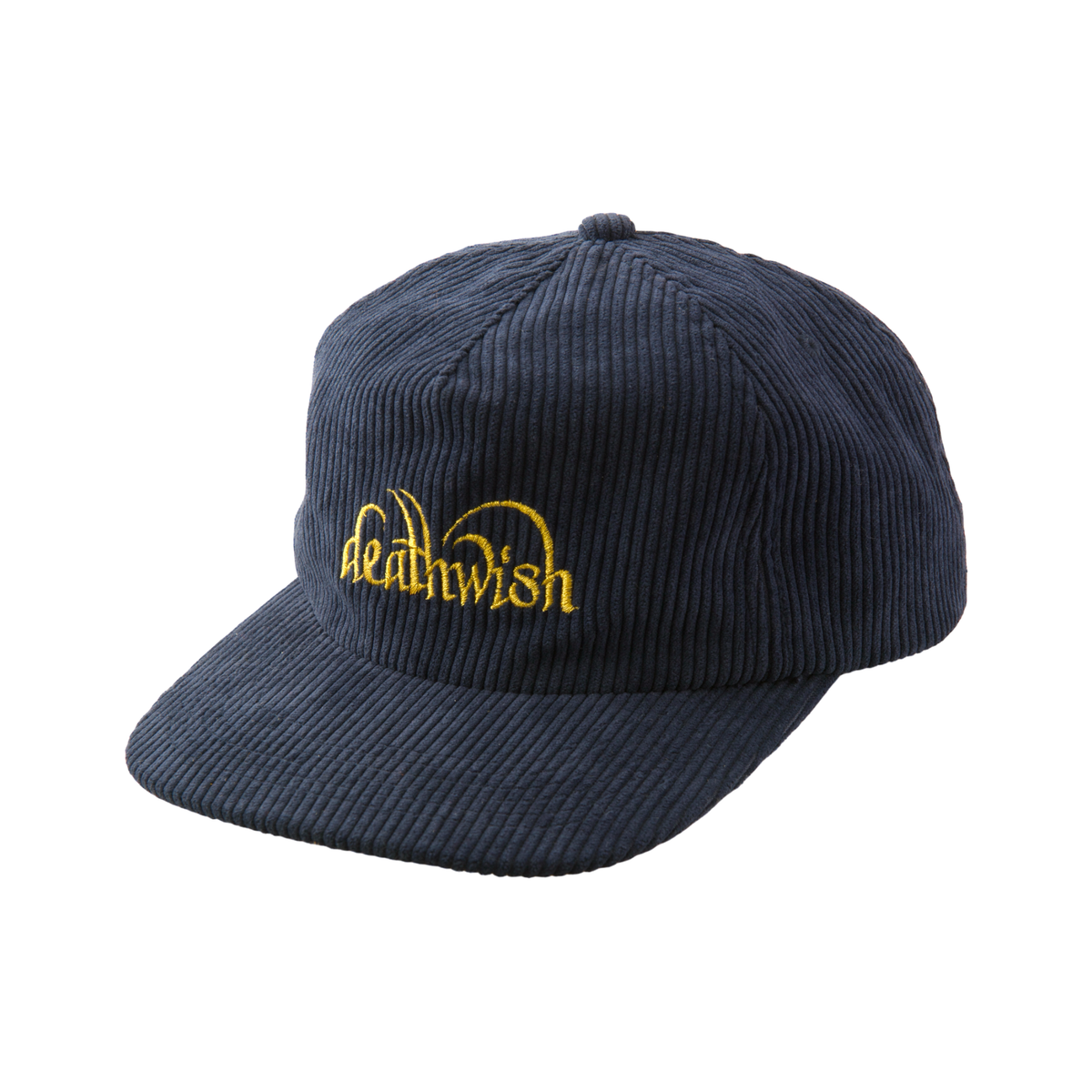 DEATHWISH "GOLDEN" NAVY CORDUROY SNAPABAK HAT