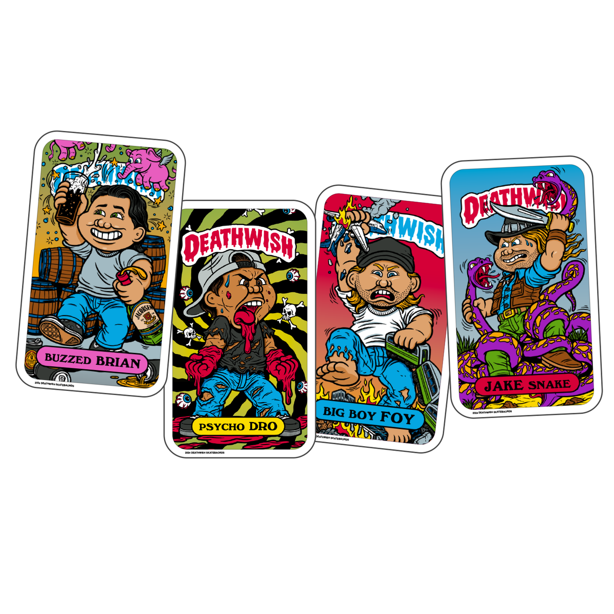 DEATHWISH "LOW LIFE KIDS" 4X STICKER PACK