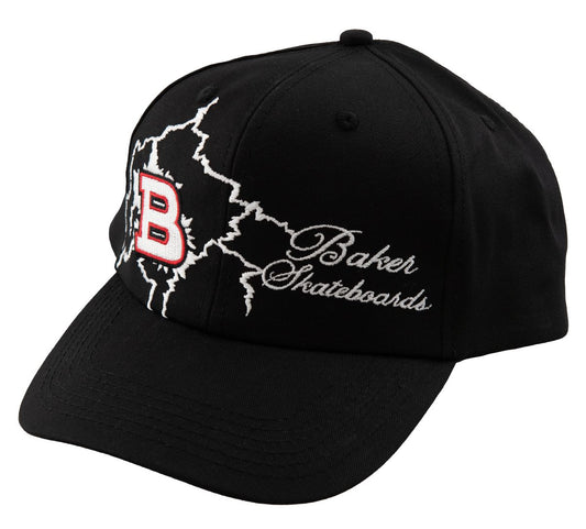 BAKER "Electrified, B" Black Snapback Hat