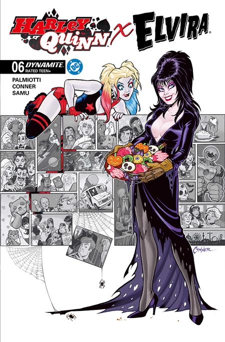 Harley Quinn X Elvira #6 H 1:10 Amanda Conner Cookies Variant (04/22/2026) Dynamite - Golden Apple Comics