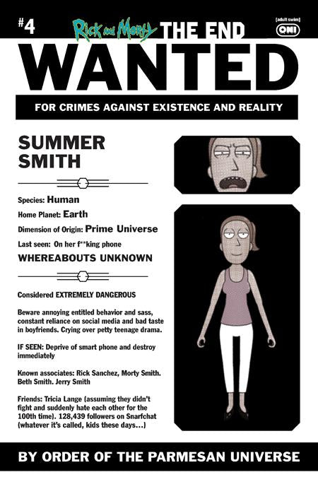 Rick And Morty The End #4 (Of 6) A1 Cover Set Of 4 1:10 1:20 (03/04/2026) Oni