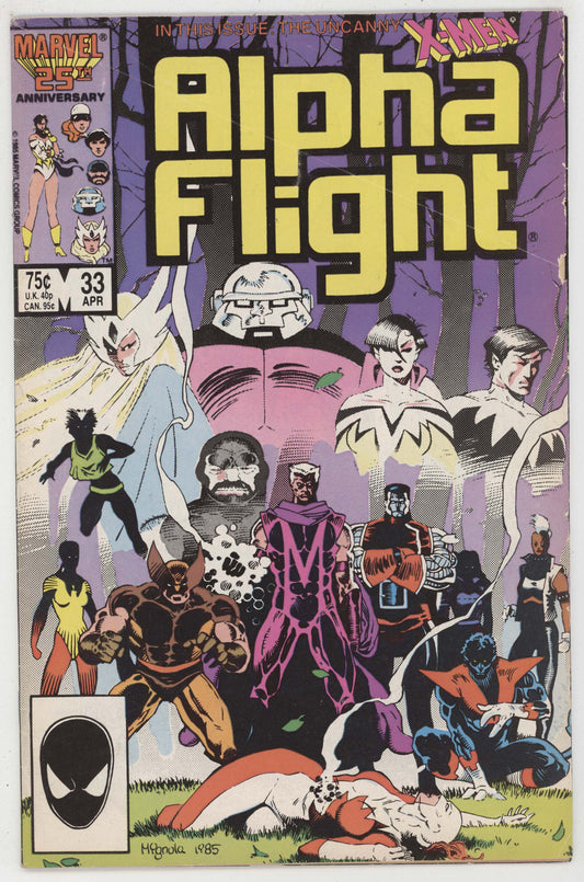 Alpha Flight 33 Marvel 1986 VG 1st Lady Deathstrike X-Men Wolverine
