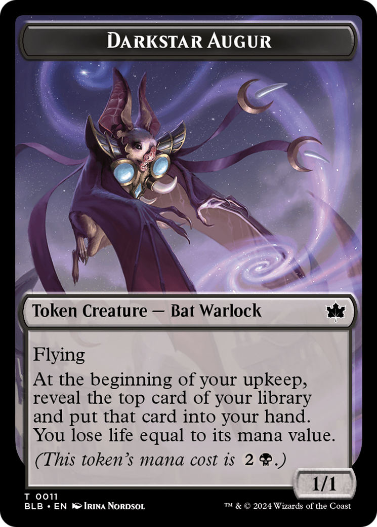 Darkstar Augur (BLB-011) - Bloomburrow Tokens