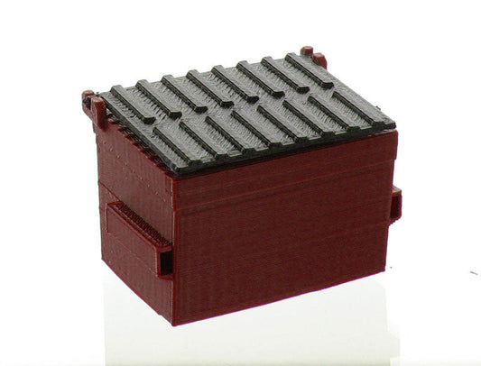 3D To Scale 50-230-R 1/50 – Trash Dumpster Dark Red Diorama Accessory