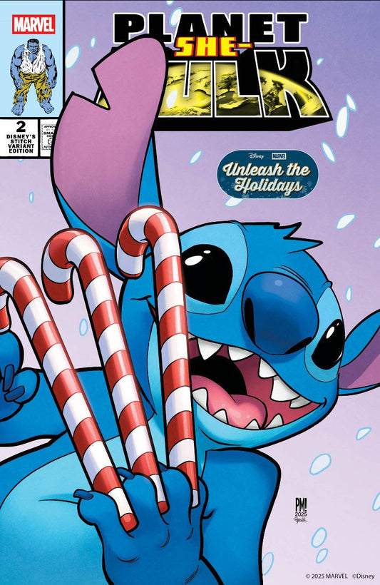 Planet She-Hulk #2 E Paco Medina Disney Lilo Stitch Unleash The Holidays Hulk 340 Homage Variant (12/17/2025) Marvel