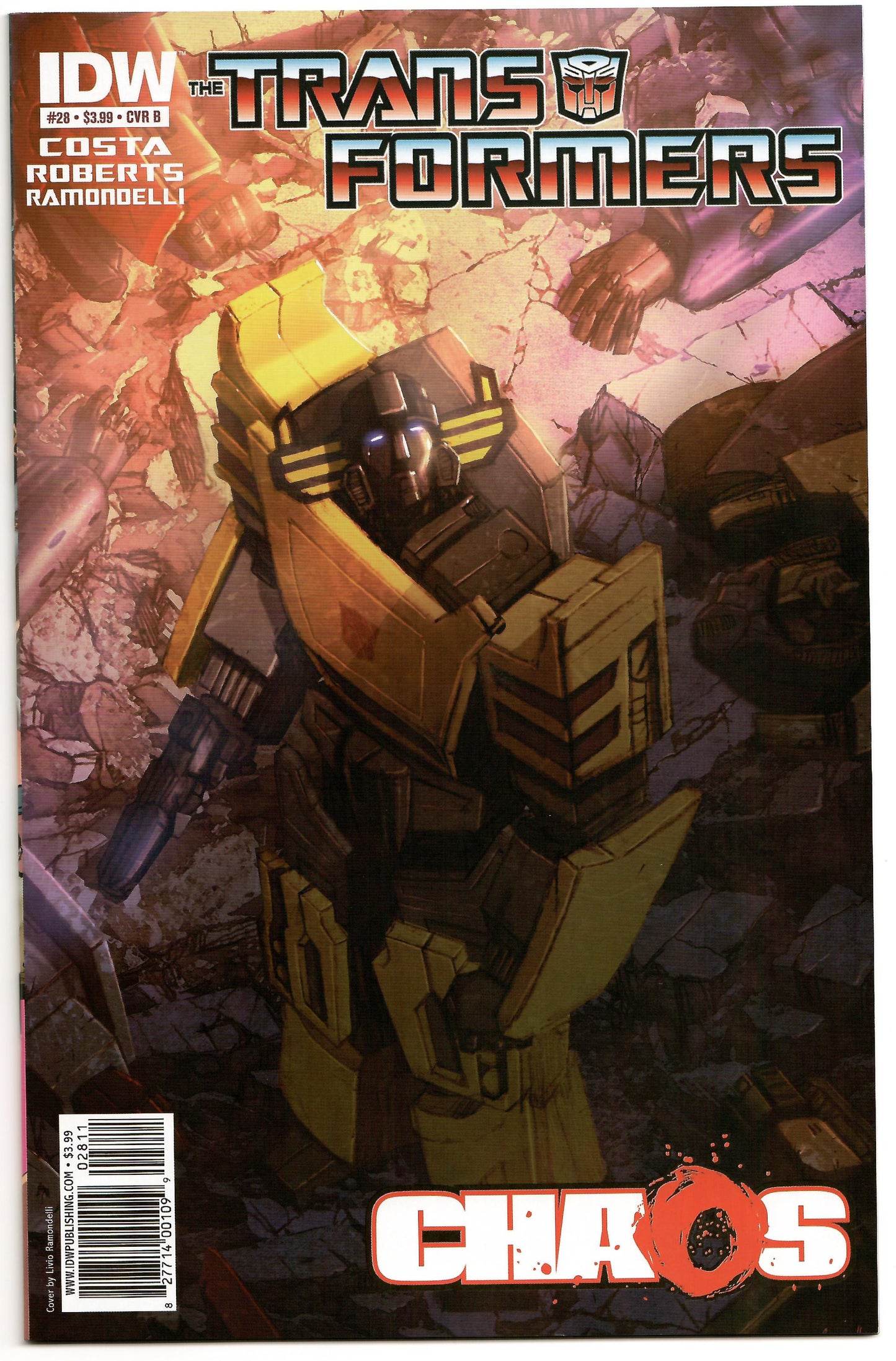 Transformers 28 B IDW 2011 Livio Ramodelli Variant