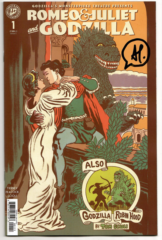 Godzillas Monsterpiece Theatre Presents Romeo & Juliet & Godzilla A Scioli SIGNED Adam Tierney (04/08/2026) Idw - Golden Apple Comics
