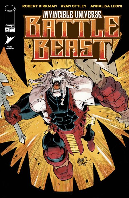 Invincible Universe Battle Beast #6 3rd Print David Lafuente Variant (05/20/2026) Image - Golden Apple Comics