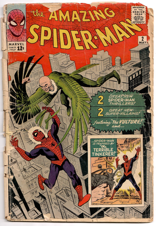 Amazing Spider-Man 2 Marvel 1963 FR GD Steve Ditko Stan Lee 1st Vulture Tinkerer